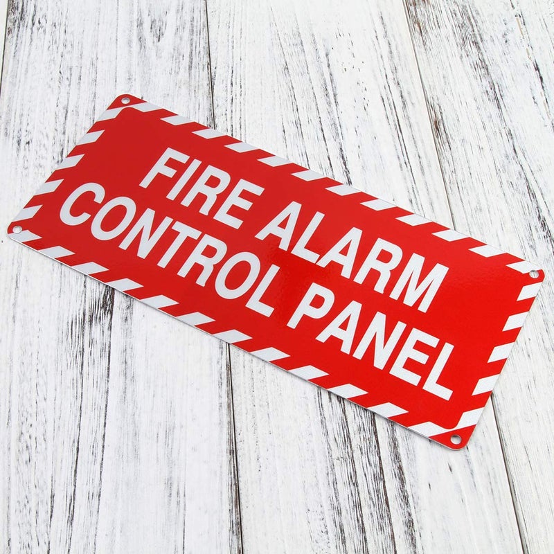 ICObuty Fire Alarm Control Panel Sign 4.5 x 10 Inch 40 Mil Thick Aluminum Reflective Sign UV Protected Water Proof - Image 2